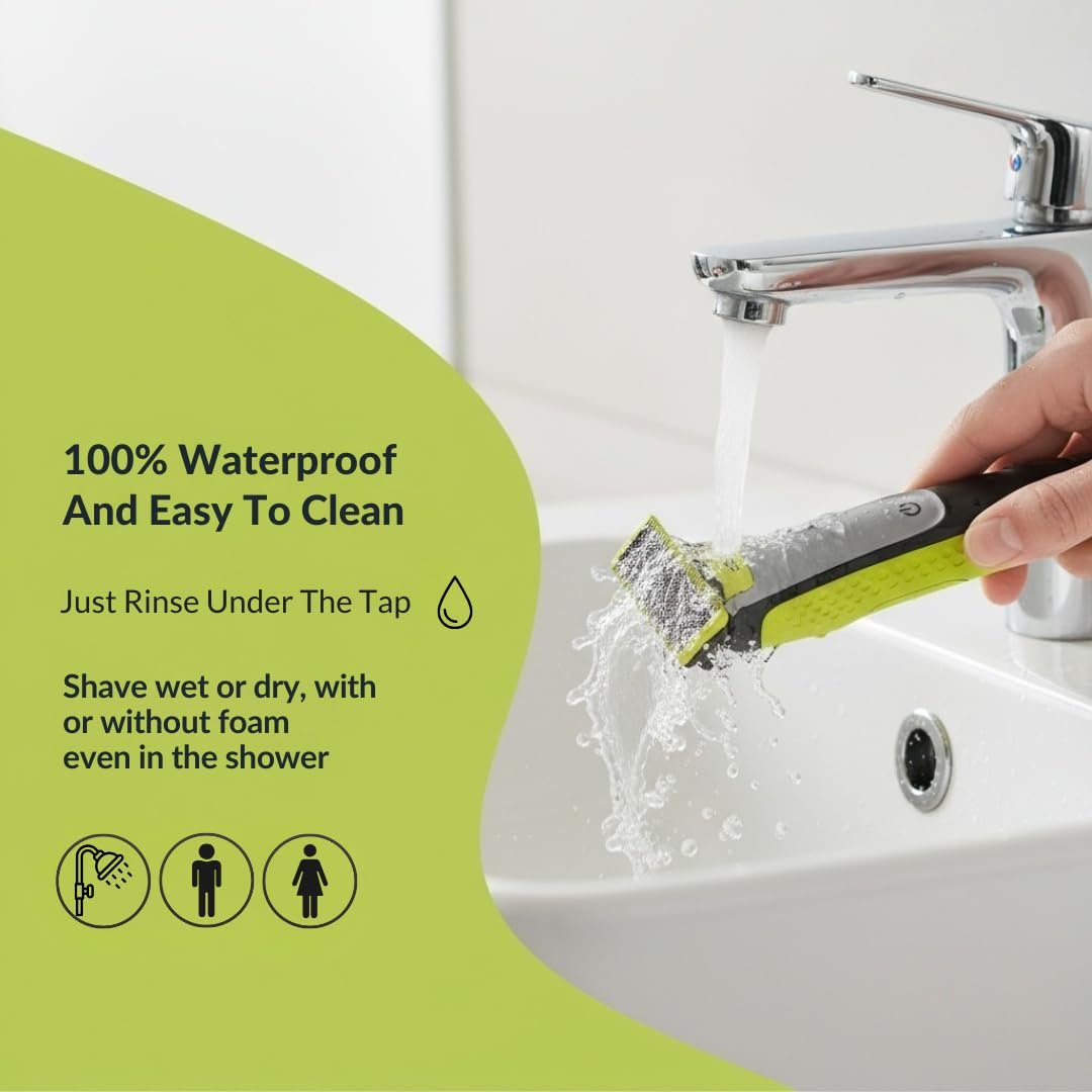 Set 3 Replacement Blades for OneBlade – Stainless Steel Blades Compatible with OneBlade Electric Trimmer & Shaver Avelisse