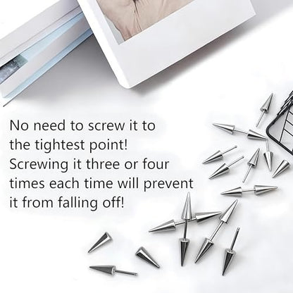25 Pcs Goth Hair Clips for Women - Punk Spiked Metal Gothic Hair Accessories, Edgy Emo Y2K Grunge Hair Jewelry for Braids & Buns, Alt Fashion Gift for Men & Women (Silver) Avelisse