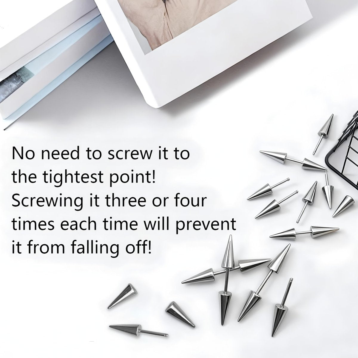 25 Pcs Goth Hair Clips for Women - Punk Spiked Metal Gothic Hair Accessories, Edgy Emo Y2K Grunge Hair Jewelry for Braids & Buns, Alt Fashion Gift for Men & Women (Silver) Avelisse