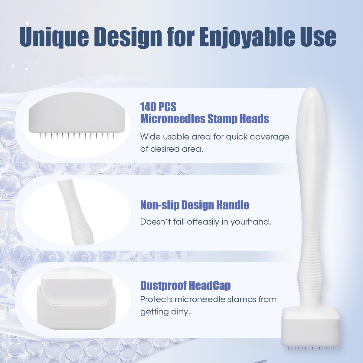 GEMERRY AMZ Derma Stamp Microneedle Stamp for Face - 0.25mm Gentle Home Beauty Tool for Women and Men - görsel 4