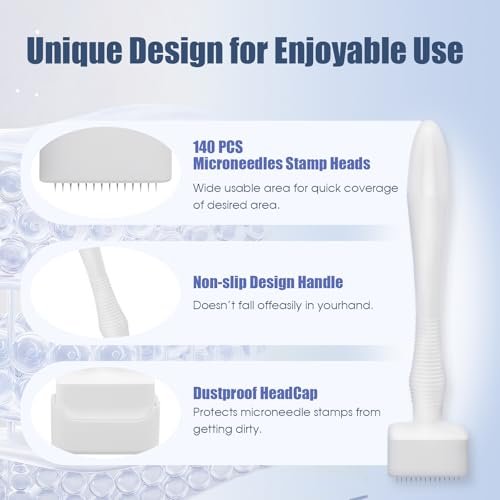 GEMERRY AMZ Derma Stamp Microneedle Stamp for Face - 0.25mm Gentle Home Beauty Tool for Women and Men - görsel 5