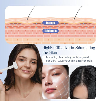 GEMERRY AMZ Derma Stamp Microneedle Stamp for Face - 0.25mm Gentle Home Beauty Tool for Women and Men