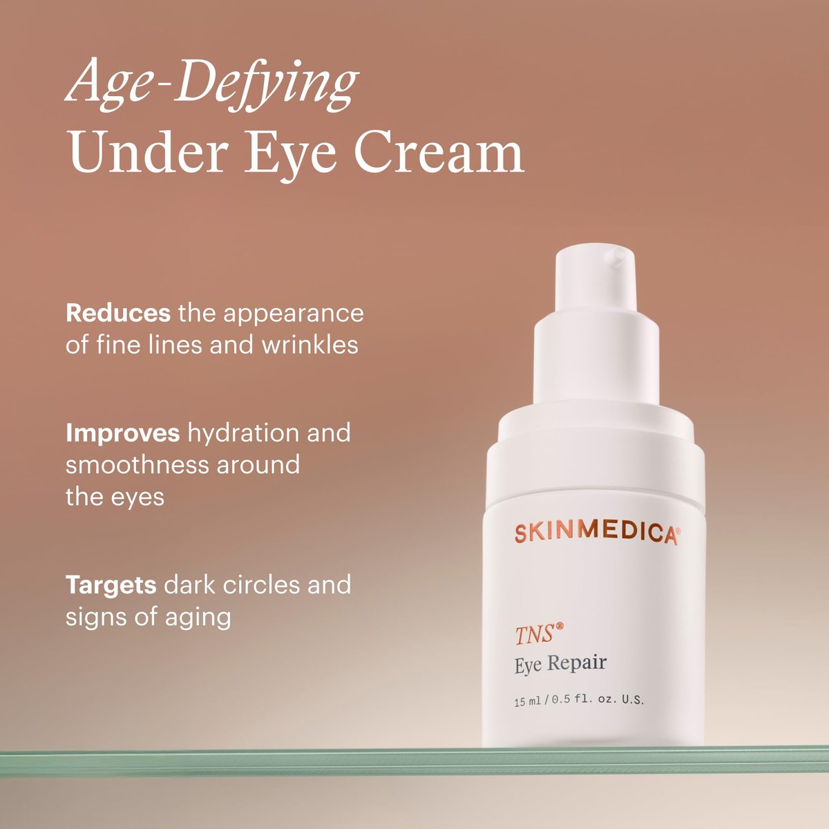SkinMedica TNS Eye Repair - Hydrating Under Eye Moisturizer for Dark Circles & Wrinkles - Peptide & Vitamin-Infused Formula (0.5 Oz) Avelisse