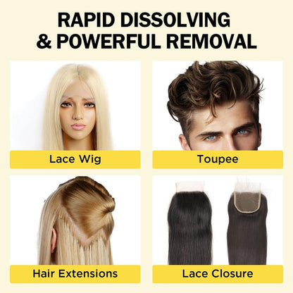 Goiple Fast Acting Tape in Extension Remover for Tape-in Hair Extensions, Wig Glue, Lace Adhesive and Double-Sided Extension Tapes | Hair Extensions Adhesive Remover for All Hair Tapes (3 Pack)