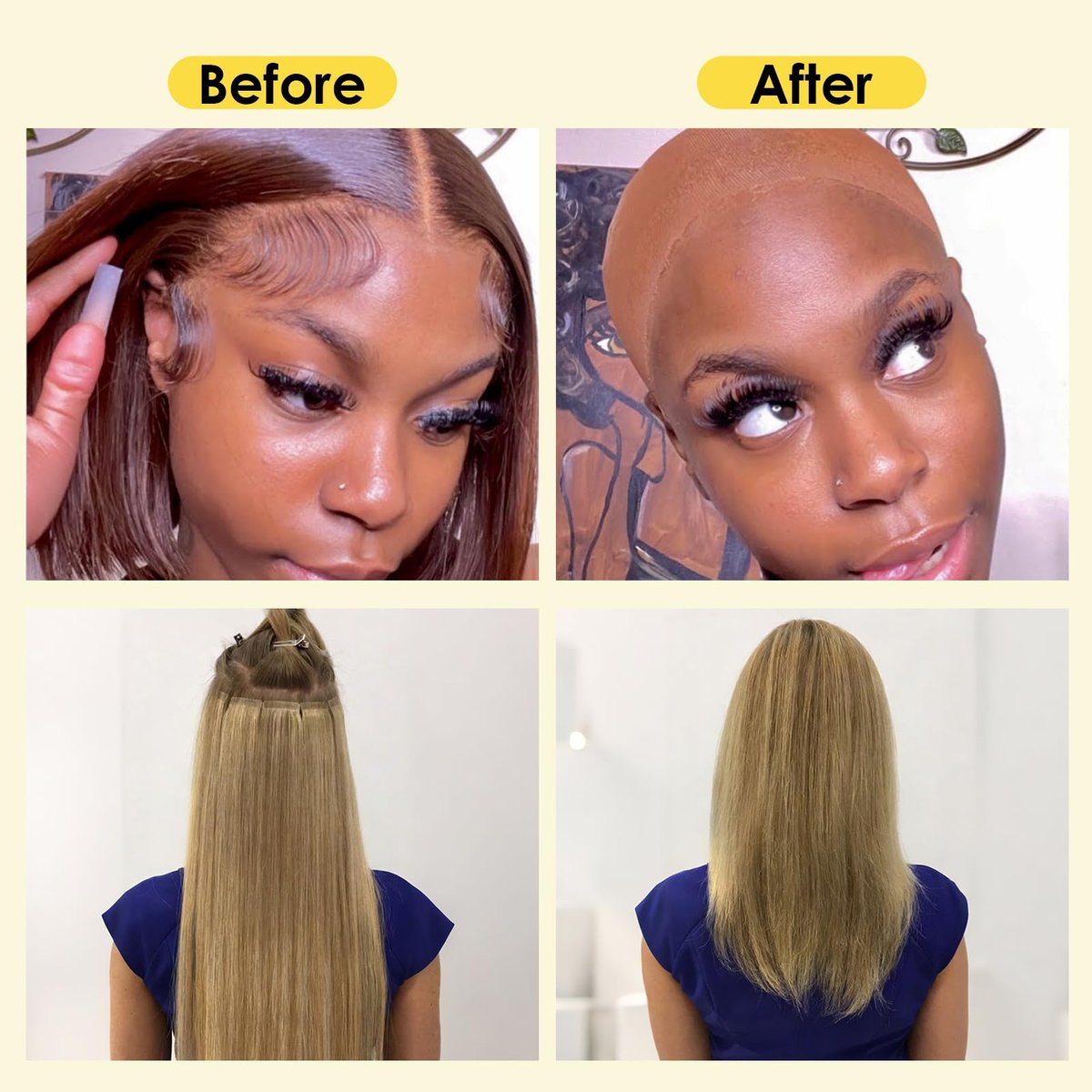 Goiple Fast Acting Tape in Extension Remover for Tape-in Hair Extensions, Wig Glue, Lace Adhesive and Double-Sided Extension Tapes | Hair Extensions Adhesive Remover for All Hair Tapes (3 Pack) - görsel 15