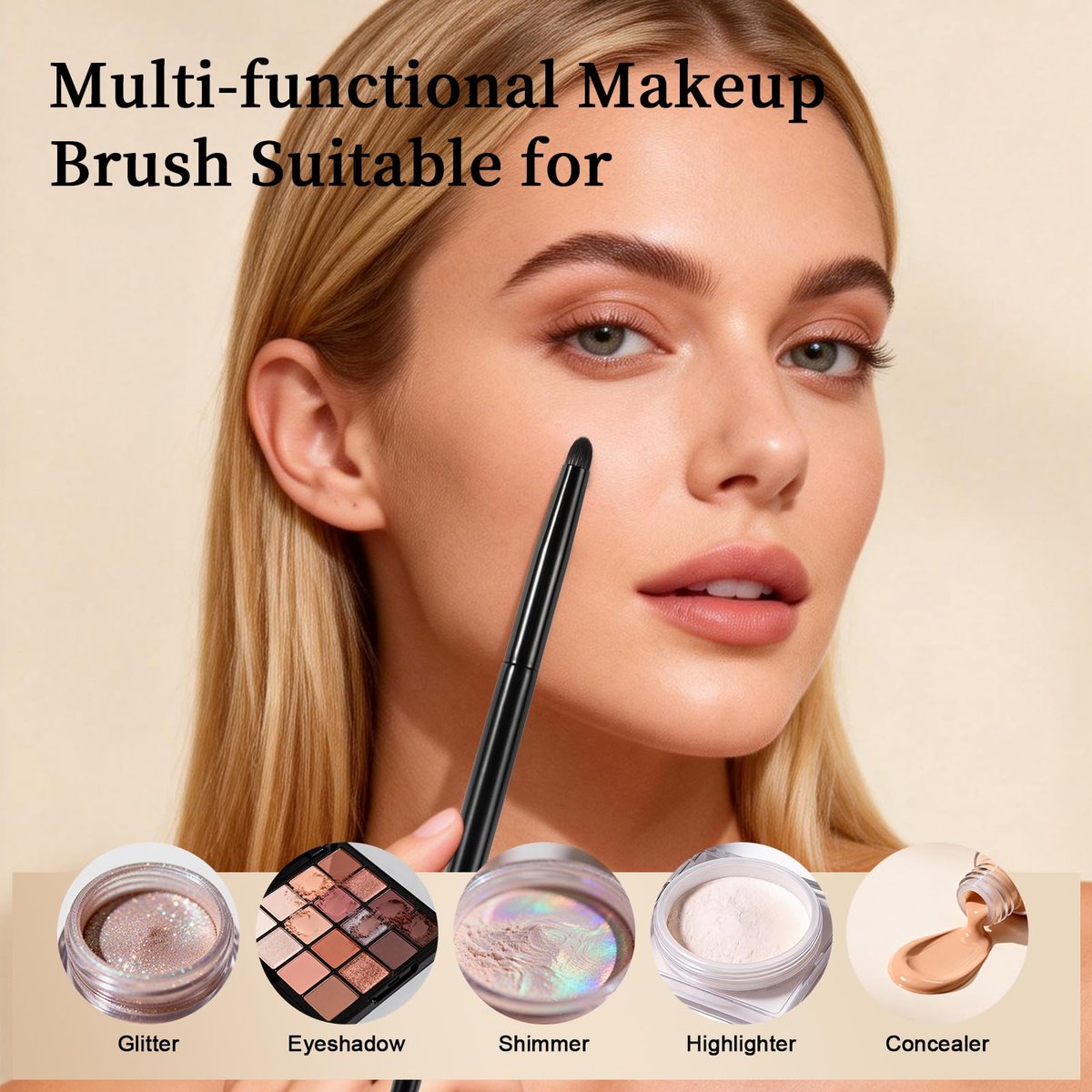 Precise Eyeshadow Smudge Brush | ACMEBEAUTY Pencil Brush for Eye Makeup - görsel 11