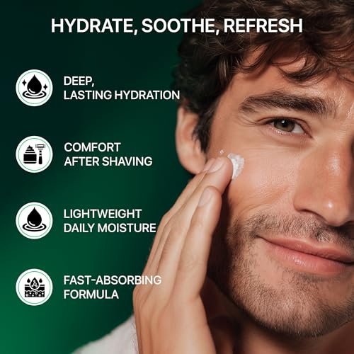 Viva Lab Men's Face Moisturizer Anti-Aging Cream - Lightweight After Shave Lotion with Niacinamide, Collagen & Ceramides - Day & Night Hydrating Skin Care, Fast-Absorbing Non-Greasy 1.85 oz - görsel 14