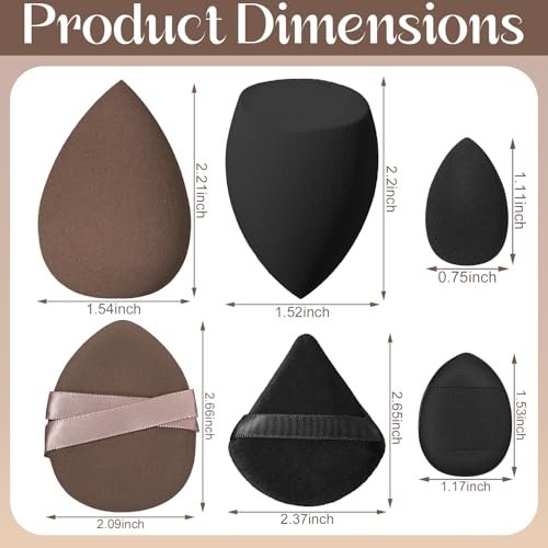 11-Piece Makeup Sponge Set: 5 Blending Sponges, 4 Cushion Puffs & 2 Powder Puffs for Flawless Foundation and Powder Application - görsel 4