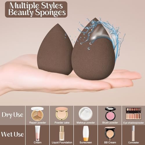 11-Piece Makeup Sponge Set: 5 Blending Sponges, 4 Cushion Puffs & 2 Powder Puffs for Flawless Foundation and Powder Application - görsel 8