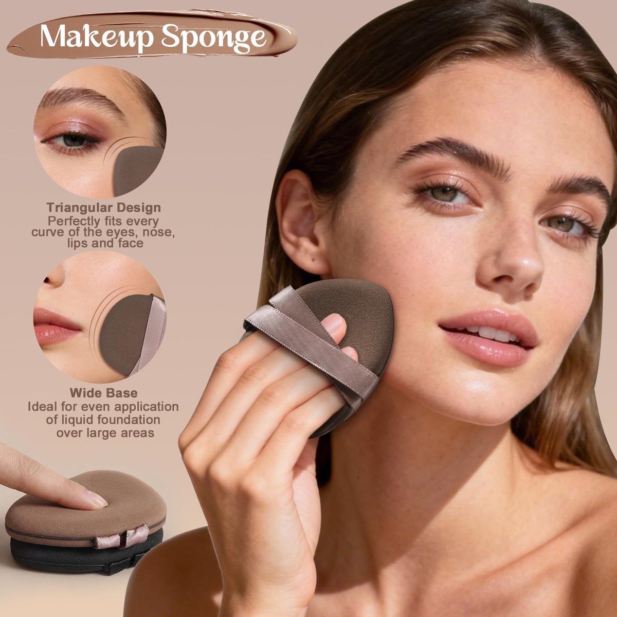 11-Piece Makeup Sponge Set: 5 Blending Sponges, 4 Cushion Puffs & 2 Powder Puffs for Flawless Foundation and Powder Application - görsel 5