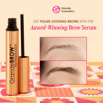 Grande Cosmetics Mini Lash & Brow Lineup - GrandeLASH-MD, GrandeBROW, GrandeREPAIR for Longer, Thicker-Looking Eyelashes & Fuller, Bolder-Looking Eyebrows Avelisse