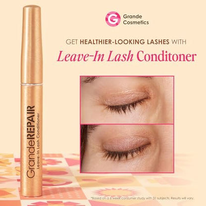 Grande Cosmetics Mini Lash & Brow Lineup - GrandeLASH-MD, GrandeBROW, GrandeREPAIR for Longer, Thicker-Looking Eyelashes & Fuller, Bolder-Looking Eyebrows Avelisse