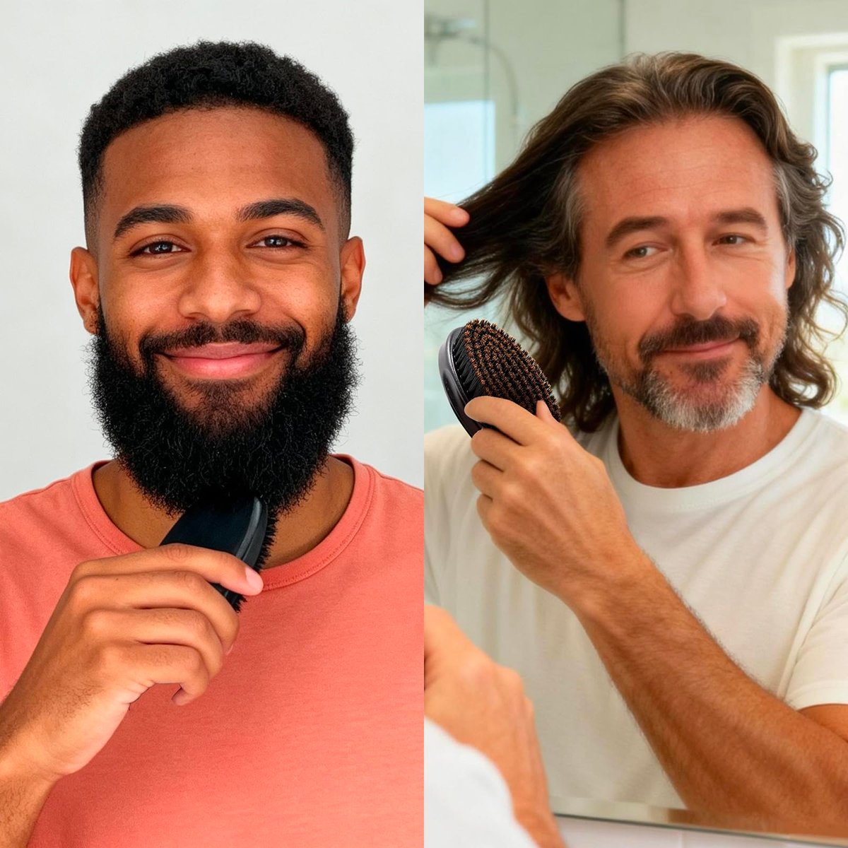 BilaliyMil 4.3 IN Natural Boar Bristle Beard Brush for Men – Premium Wooden Handle & Travel Size Mustache Grooming Tool - görsel 12