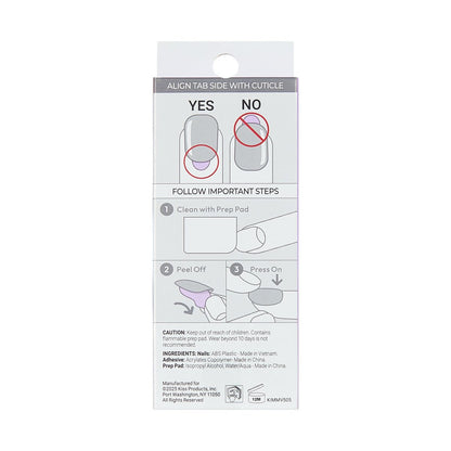 imPRESS Happy World Red Medium Coffin Press-On Nails - No Glue Required, 30 Nails + Prep & File Kit