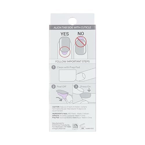 imPRESS Happy World Red Medium Coffin Press-On Nails - No Glue Required, 30 Nails + Prep & File Kit - görsel 18