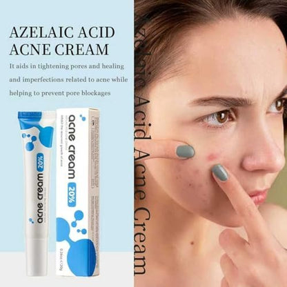 20% Azelaic Acid Cream with Hyaluronic Acid - Soothing Face Moisturizer for Redness, Acne, and Excess Oil