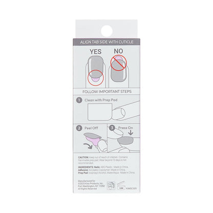 imPRESS Even Better No Glue Mani Press On Nails - Short Pink Oval Shape (30 Nails + Prep Pad + Stick + File)