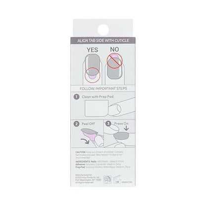 imPRESS Even Better No Glue Mani Press On Nails - Short Pink Oval Shape (30 Nails + Prep Pad + Stick + File)