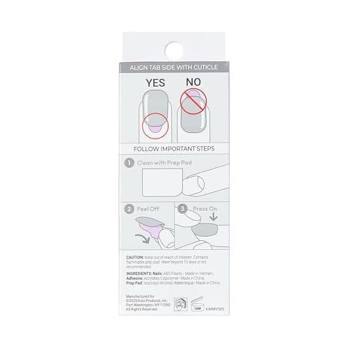 Kiss imPRESS No Glue Mani Press On Nails - By the River, Black, Medium Coffin Shape, 30 Nails - görsel 17