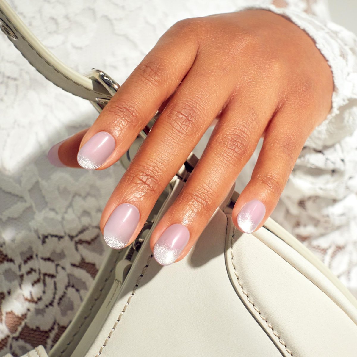 Kiss imPRESS No Glue Mani Press On Nails - ColorFX 'Diamond Drip' Pink - Short Oval Shape - 30 Nails - görsel 6