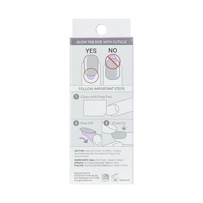 imPRESS Glow Muse No Glue Press On Nails - Medium Almond Pink Gel Nails Kit with 30 Nails, Prep Pad, and Tools