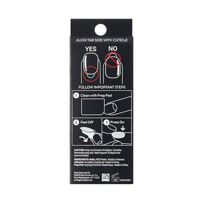 Kiss imPRESS No Glue Mani Press On Nails, 'Pick Me First' Design, Pink, Medium Oval, 30 Nails with Prep Pad, Stick & File Avelisse