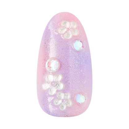 Kiss imPRESS No Glue Mani Press On Nails, 'Pick Me First' Design, Pink, Medium Oval, 30 Nails with Prep Pad, Stick & File Avelisse