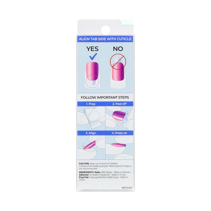 Kiss imPRESS ColorFX Velvet Romance No Glue Press On Nails - Short Purple Squoval - 30 Nails