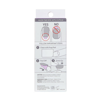 imPRESS Kiss Impress No Glue Mani Press On Nails - 'Close to You' Pink Short Oval Shape - 30 Nails with Prep Pad, File & Stick