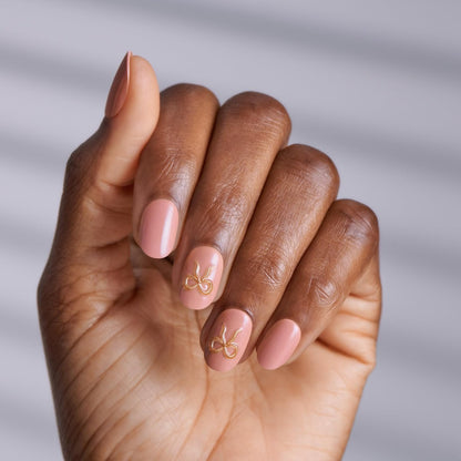 imPRESS Kiss Impress No Glue Mani Press On Nails - 'Close to You' Pink Short Oval Shape - 30 Nails with Prep Pad, File & Stick