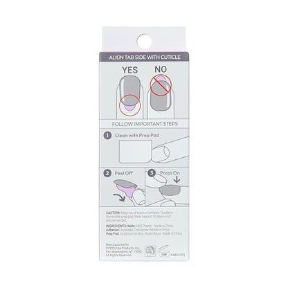 Kiss imPRESS Velvet Bunny Press-On Nails – No Glue Mani, Short Oval Shape, Green/Beige, 30 Nails Avelisse