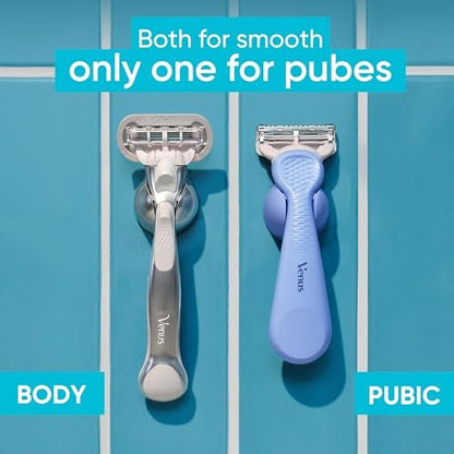 Gillette Venus Intimate Grooming Women's Razor for Pubic Hair + Body, Shaving Kit (1 Body + 1 Pubic Razor)