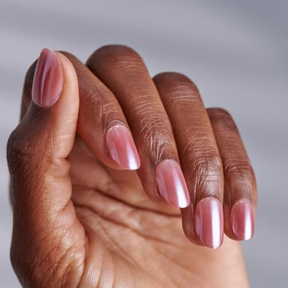 imPRESS ColorFX 'Boundless' Press On Nails - Short Pink Oval, No Glue Needed, 30 Nails