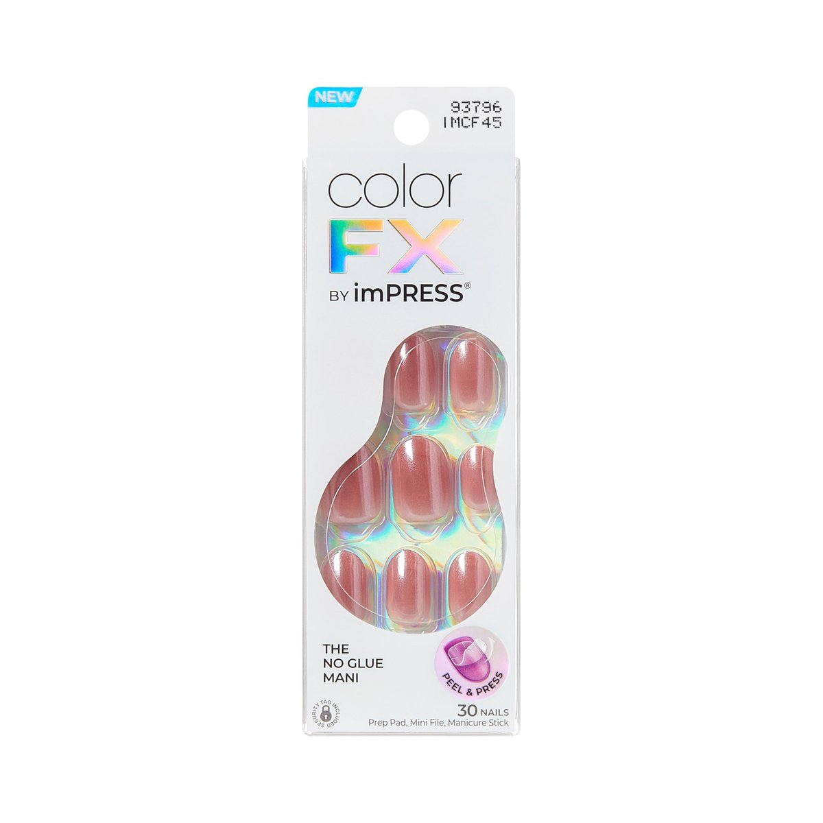 imPRESS ColorFX 'Boundless' Press On Nails - Short Pink Oval, No Glue Needed, 30 Nails - görsel 1
