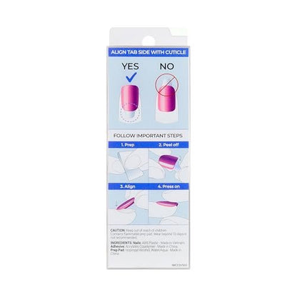imPRESS ColorFX by KISS Valentine’s Day Press On Nails – ‘Cherished’ Pink Short Squoval, Improved Adhesive, Up to 10-Day Hold, 30 Fake Nails Kit
