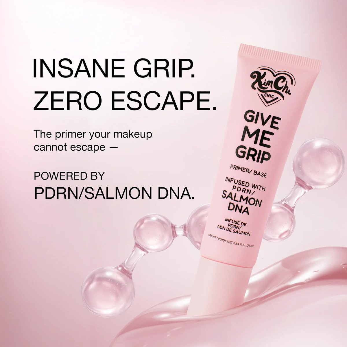 KimChi Chic Beauty Give Me Grip Gel Face Primer with PDRN, Niacinamide & Hyaluronic Acid - Hydrating Makeup Base for Long-Wear Hold, Smooth Luminous Finish, Korean Makeup Primer, 0.84 fl oz Avelisse