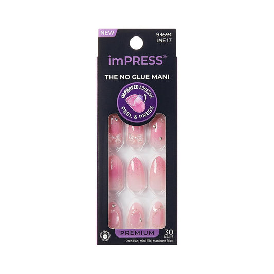 imPRESS Kiss Impress No Glue Mani Press On Nails - Venus Pink Medium Almond - 30 Nails Avelisse