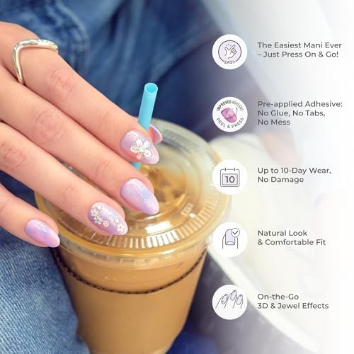 imPRESS Kiss Impress No Glue Mani Press On Nails - Venus Pink Medium Almond - 30 Nails Avelisse
