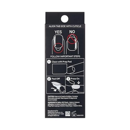Kiss imPRESS No Glue Mani Press On Nails, 'Pick Me First' Design, Pink, Medium Oval, 30 Nails with Prep Pad, Stick & File Avelisse