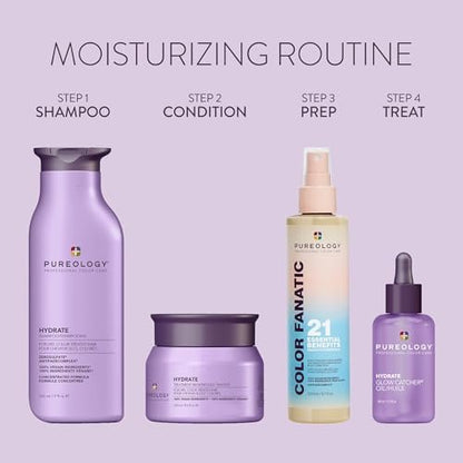 Pureology Hydrate Hair Treatment Mask - Deep Conditioning Mask for Dry or Color-Treated Hair, Instant Shine & Detangling Avelisse