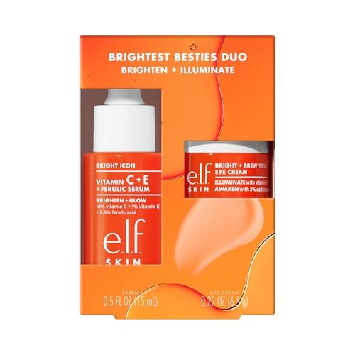 e.l.f. SKIN Brightest Besties Duo: Travel-Sized Brightening Face Serum & Vitamin C Eye Cream Set Avelisse