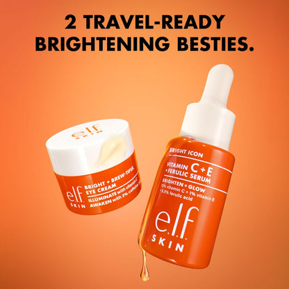 e.l.f. SKIN Brightest Besties Duo: Travel-Sized Brightening Face Serum & Vitamin C Eye Cream Set Avelisse