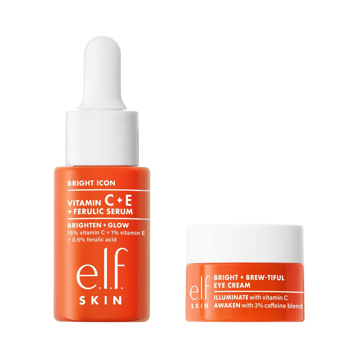 e.l.f. SKIN Brightest Besties Duo: Travel-Sized Brightening Face Serum & Vitamin C Eye Cream Set Avelisse