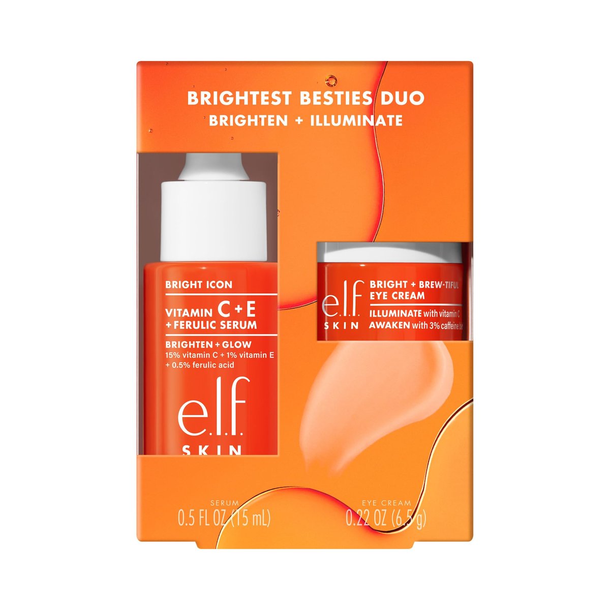 e.l.f. SKIN Brightest Besties Duo: Travel-Sized Brightening Face Serum & Vitamin C Eye Cream Set Avelisse