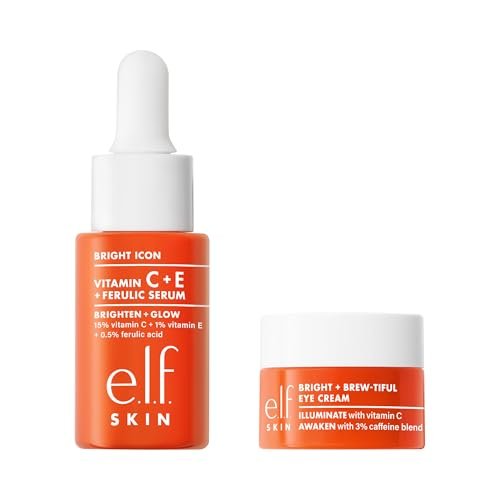e.l.f. SKIN Brightest Besties Duo: Travel-Sized Brightening Face Serum & Vitamin C Eye Cream Set Avelisse