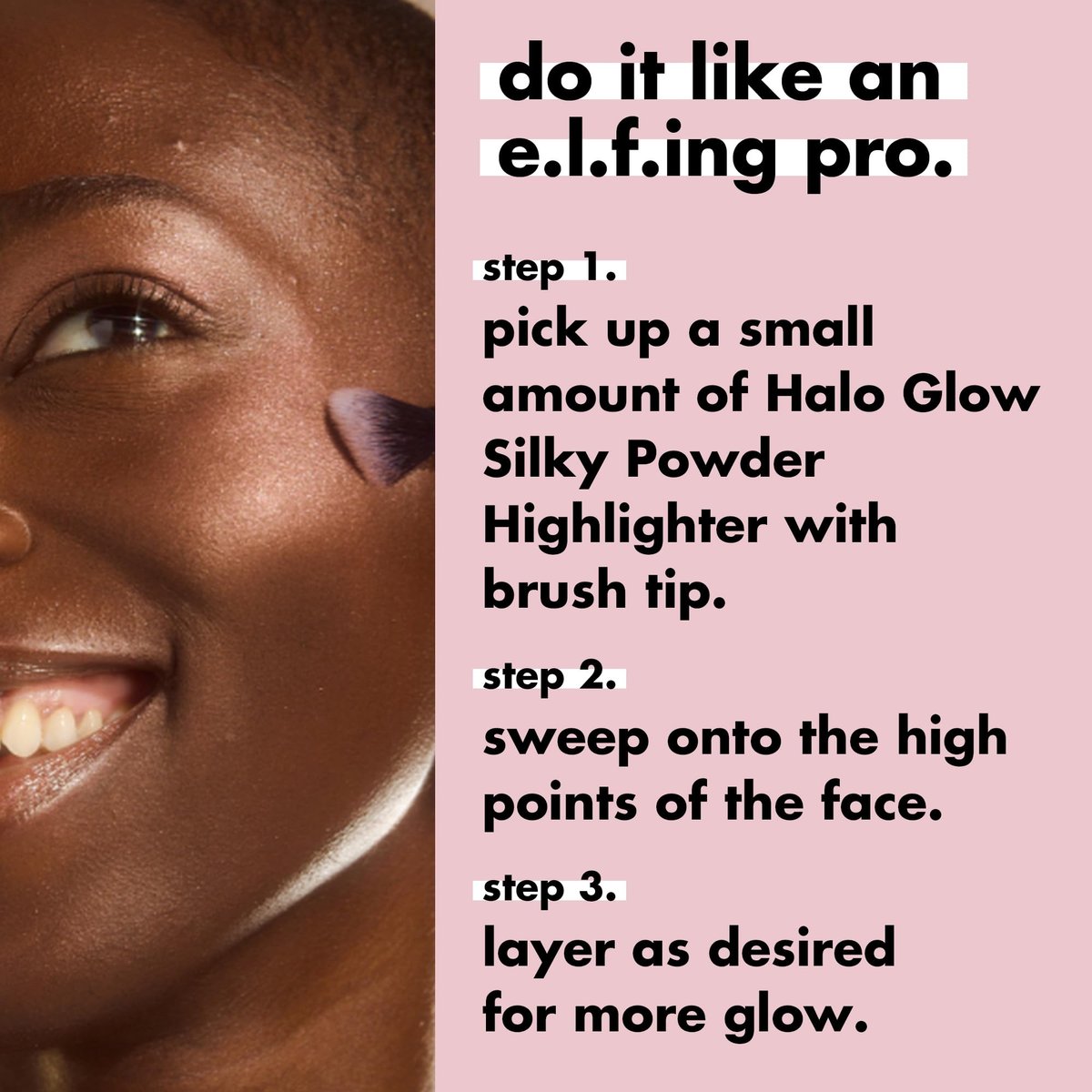 e.l.f. High Points Highlighter Brush - Soft & Tapered Face Makeup Brush for Illuminating Glow, Vegan & Cruelty-Free - görsel 7