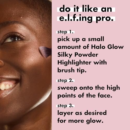 e.l.f. High Points Highlighter Brush - Soft & Tapered Face Makeup Brush for Illuminating Glow, Vegan & Cruelty-Free - görsel 8