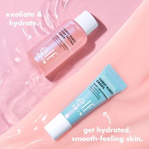 e.l.f. SKIN Thirst Burst Dew-O Travel-Sized Skincare Set – Exfoliating Toner & Hydrating Serum for a Dewy Glow - görsel 4