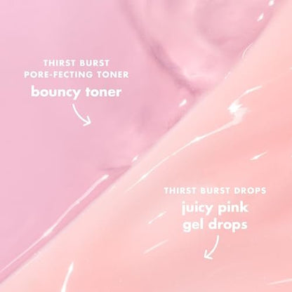 e.l.f. SKIN Thirst Burst Dew-O Travel-Sized Skincare Set – Exfoliating Toner & Hydrating Serum for a Dewy Glow