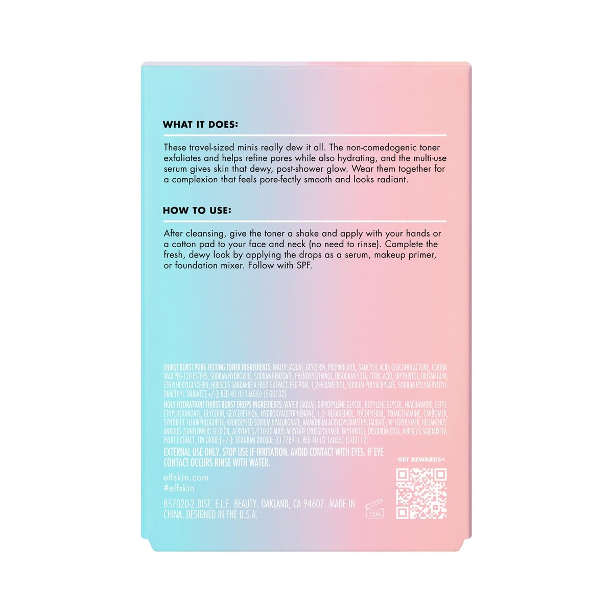 e.l.f. SKIN Thirst Burst Dew-O Travel-Sized Skincare Set – Exfoliating Toner & Hydrating Serum for a Dewy Glow - görsel 15